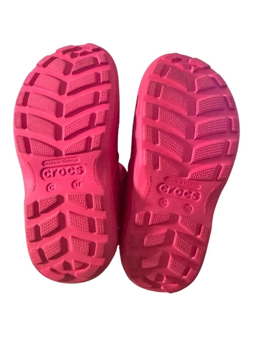 Crocs Handle It Rain Boots Bright Pink Waterproof Kids Size 11 EUC